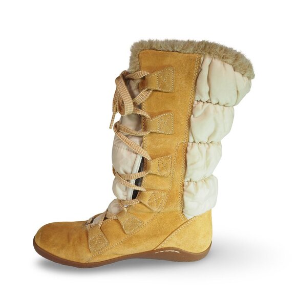 Timberland Parkin Puffer Mid Calf Boots Women's 9.5 Wheat 19638 - Picture 6 of 11